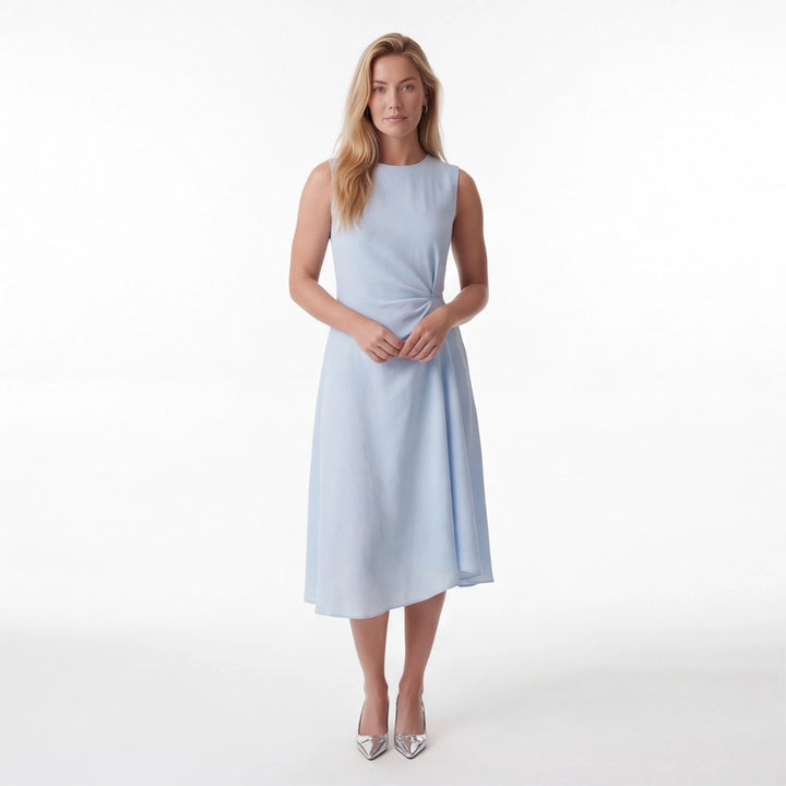 Sky Blue Julianna Ribbed Midi Dress 1