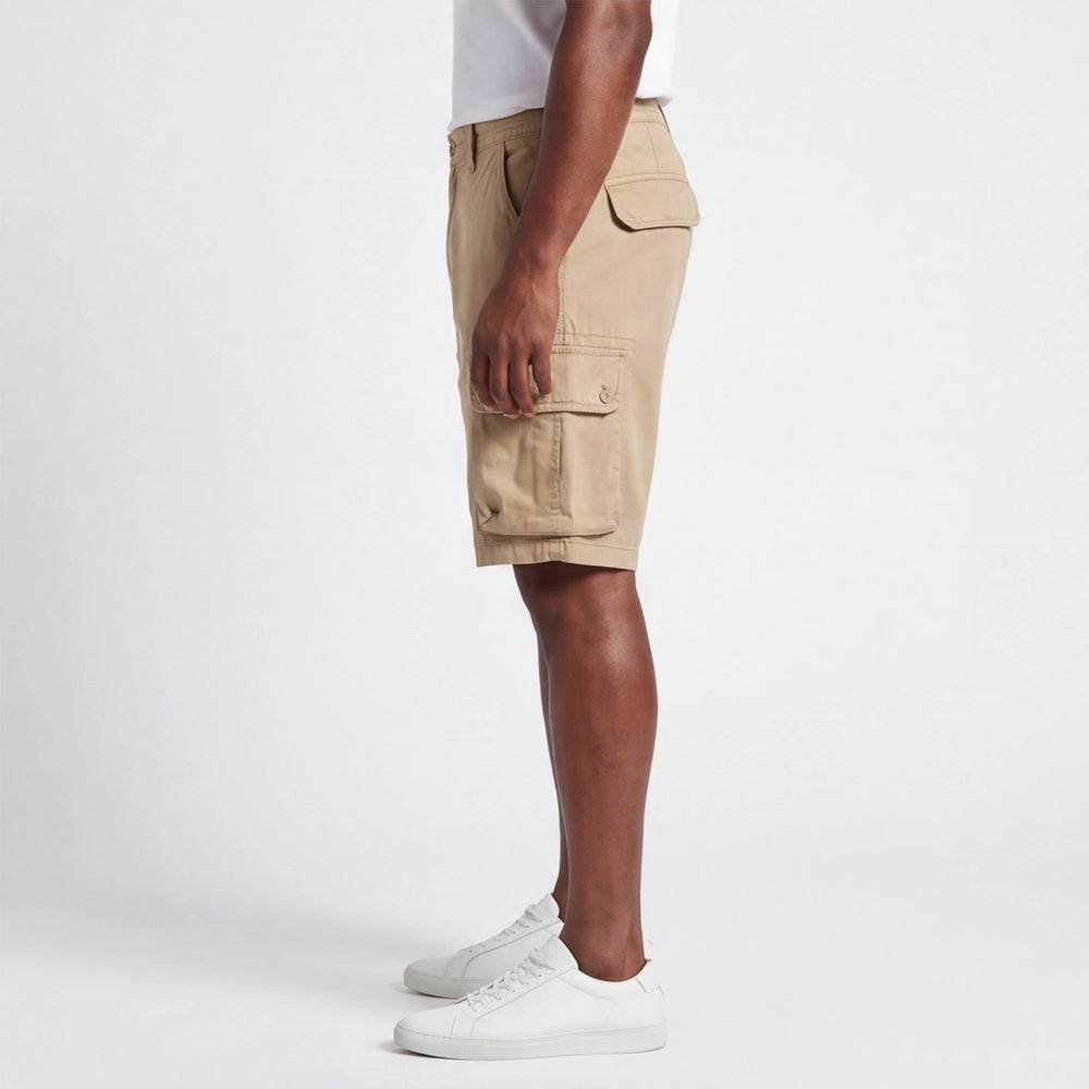 Khaki Hudson Cotton Cargo Shorts 3
