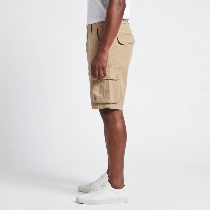 Khaki Hudson Cotton Cargo Shorts 3