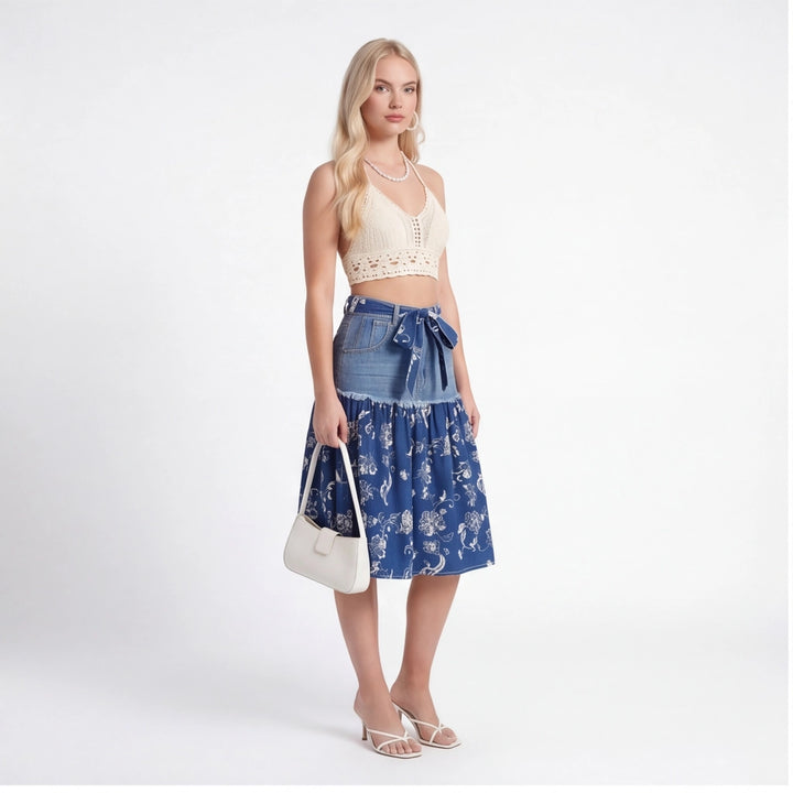 Blue Elena Denim Skirt 5
