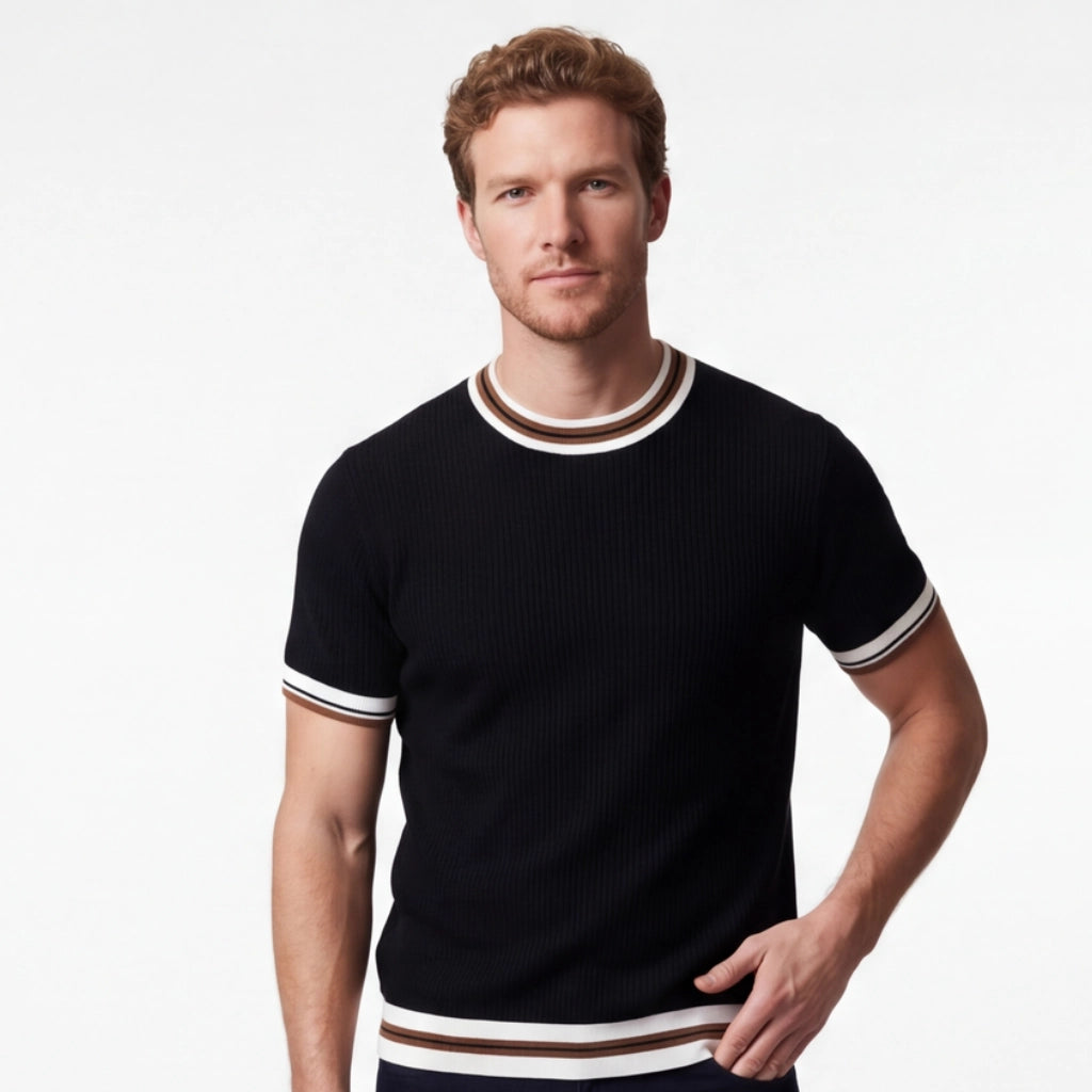 Navarro Striped Knit T-Shirt