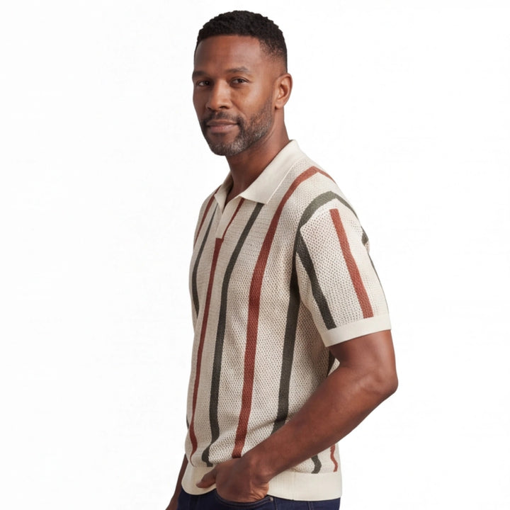 Gabriela Striped Knit Polo