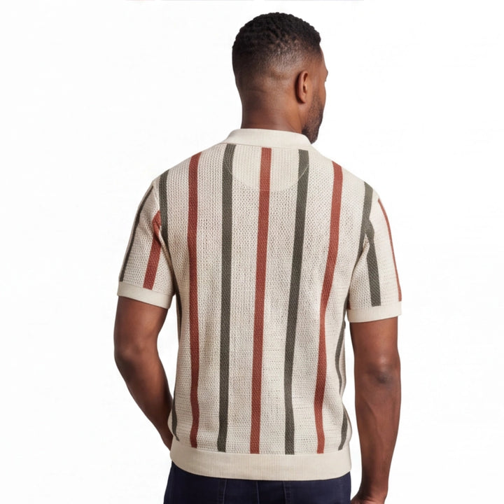 Gabriela Striped Knit Polo