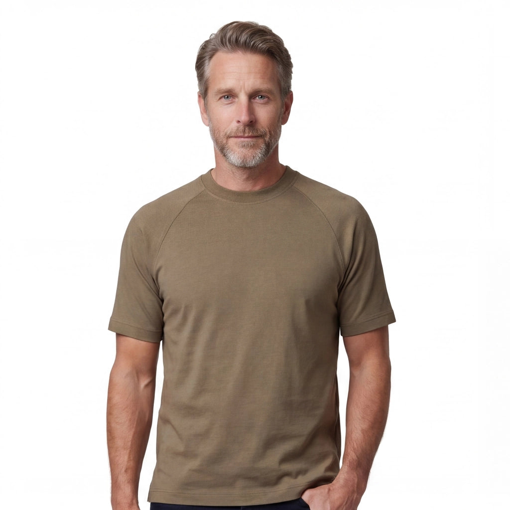 Coffee Salinger Cotton Raglan T-Shirt 2