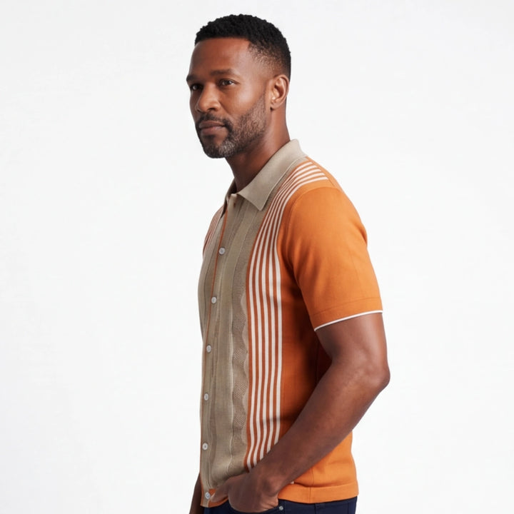 Stanton Striped Knit Polo