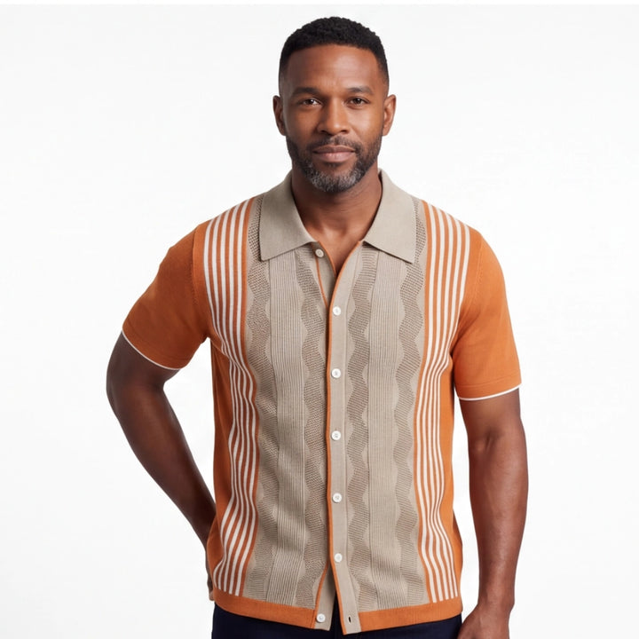 Stanton Striped Knit Polo