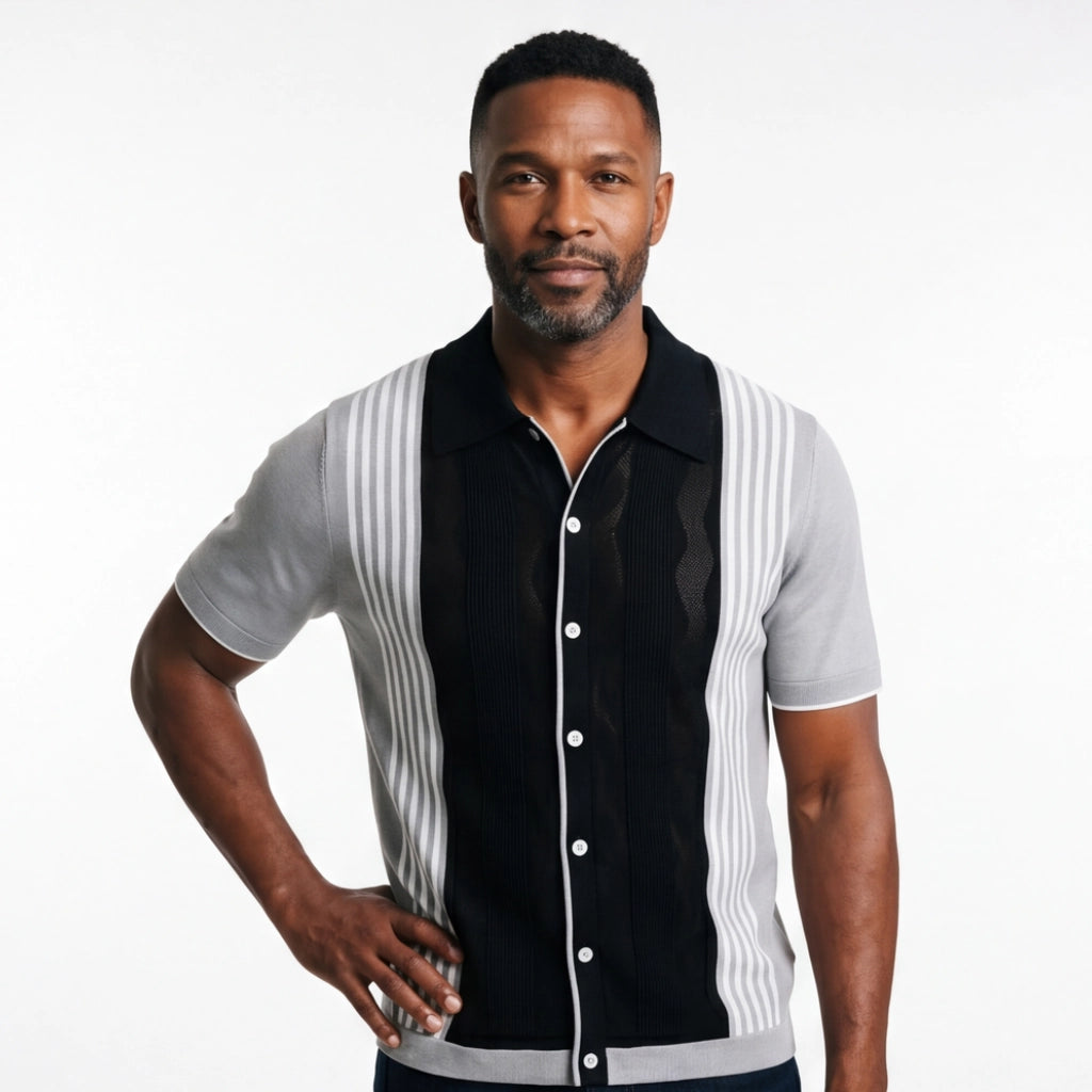Stanton Striped Knit Polo