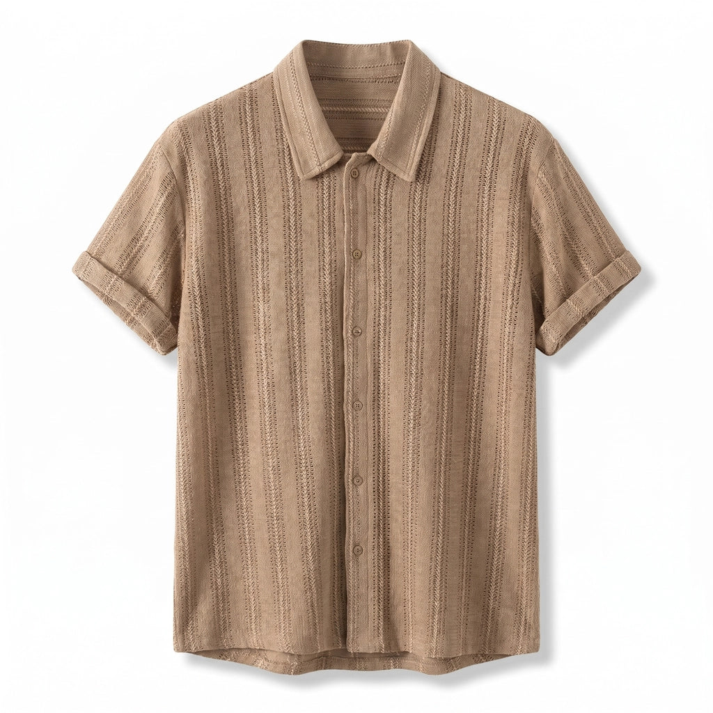 Khaki Bryant Cut-Out Short-Sleeve Shirt 1