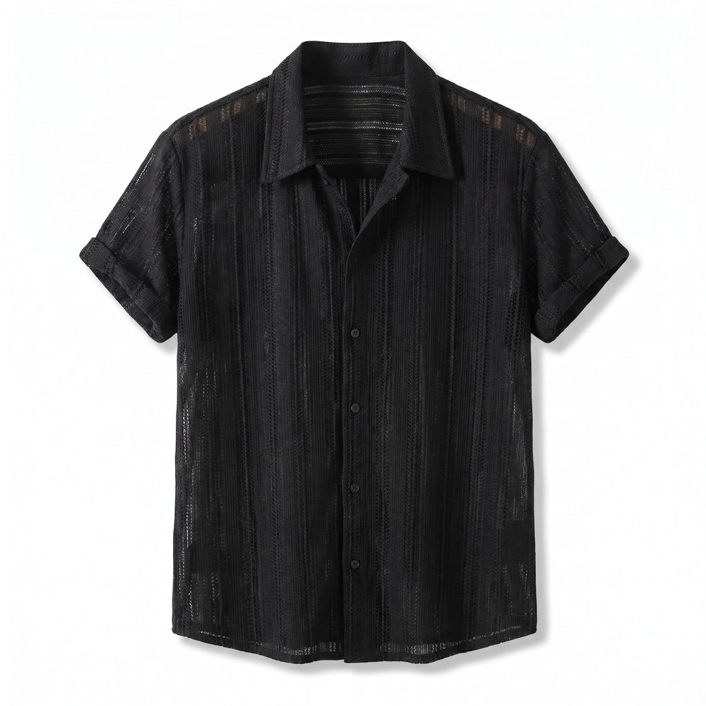 Black Bryant Cut-Out Short-Sleeve Shirt 1
