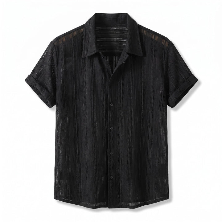 Black Bryant Cut-Out Short-Sleeve Shirt 1