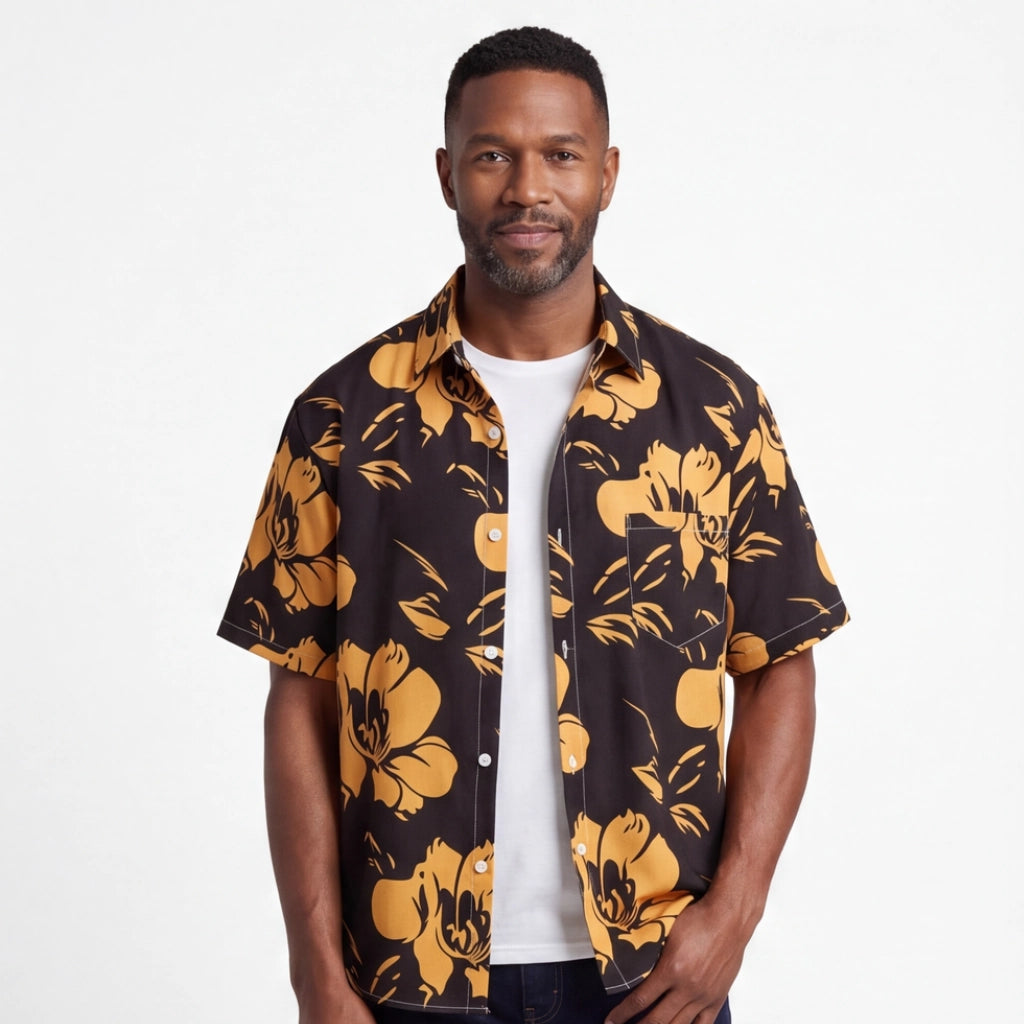 Leopold Floral Print Short-Sleeve Shirt
