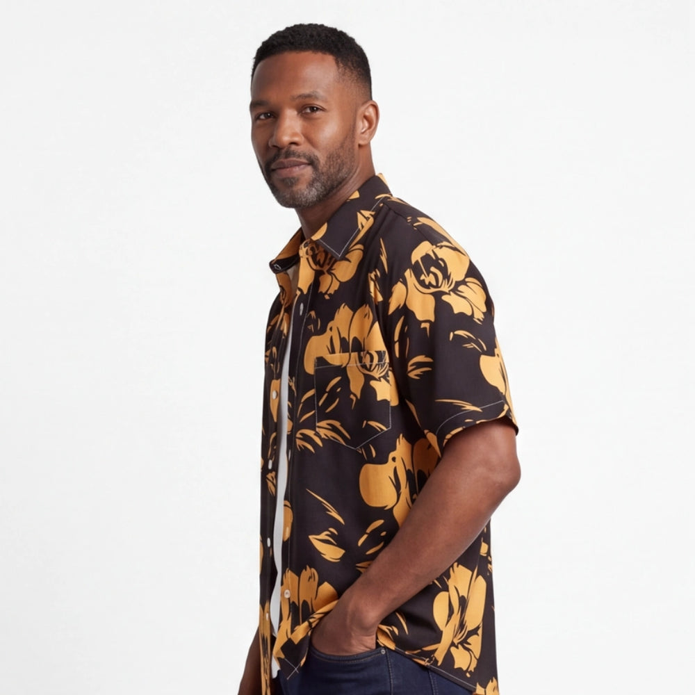 Leopold Floral Print Short-Sleeve Shirt