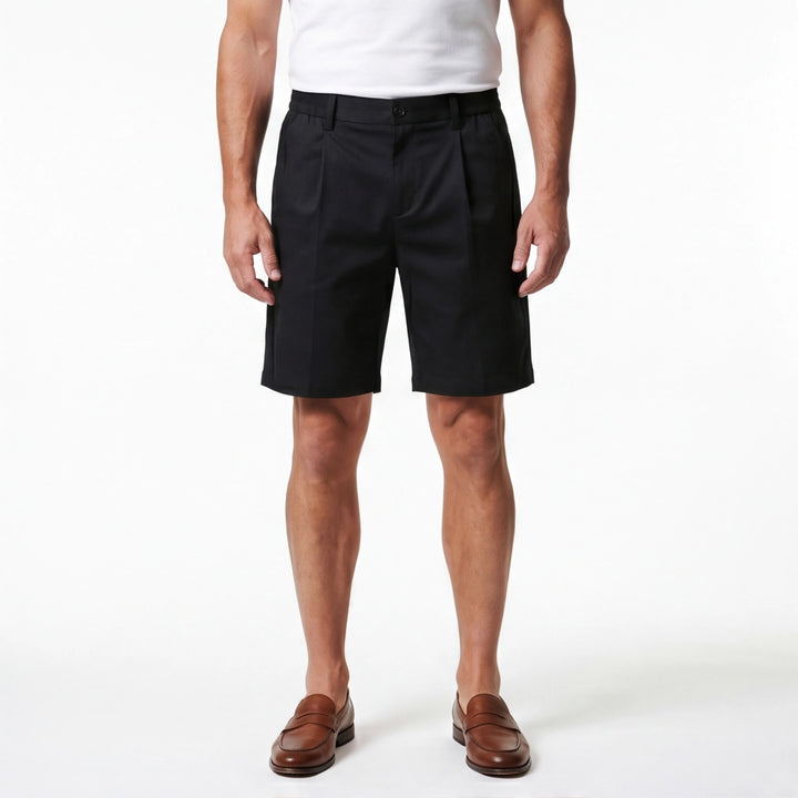 Black Wakefield Cotton Straight Shorts 2