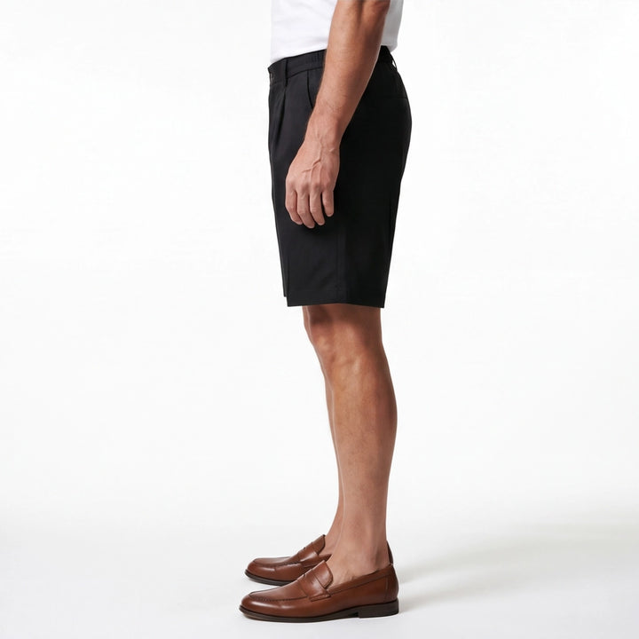 Black Wakefield Cotton Straight Shorts 4