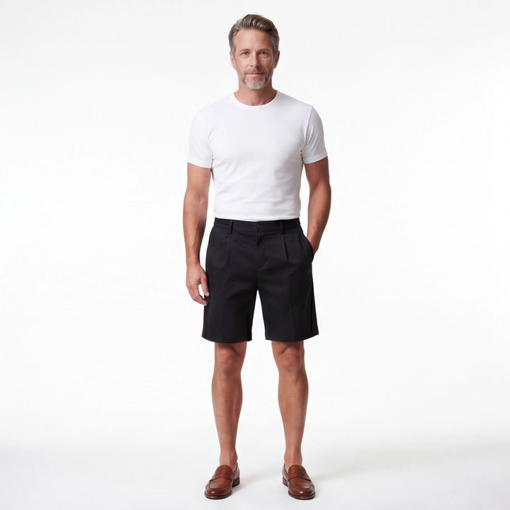 Black Wakefield Cotton Straight Shorts 6