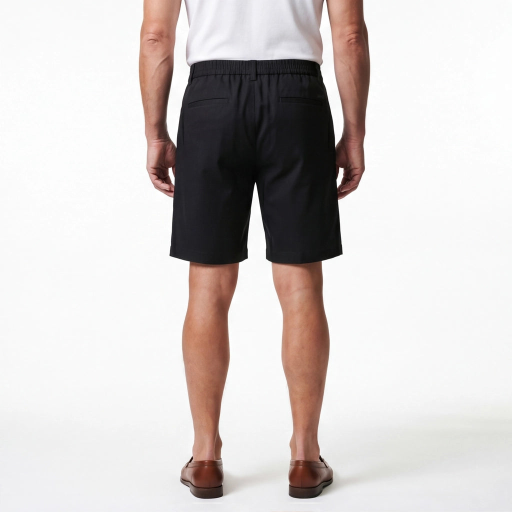 Black Wakefield Cotton Straight Shorts 5
