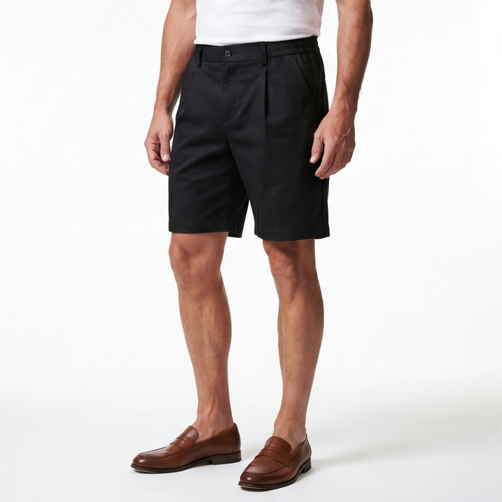 Black Wakefield Cotton Straight Shorts 3