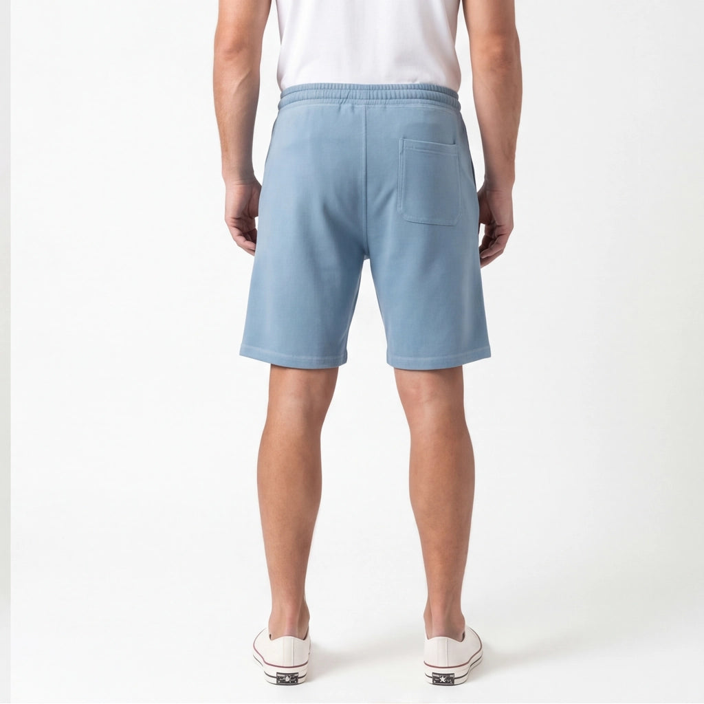 Haze Blue Rhett Cotton Drawstring Shorts 5