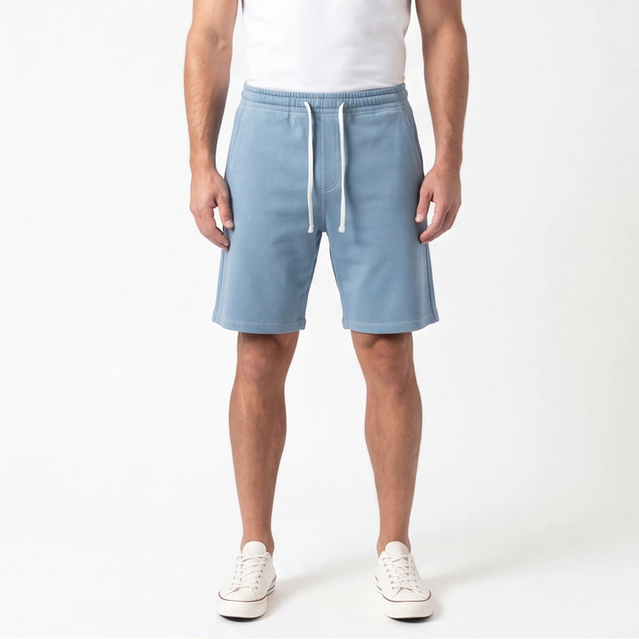 Haze Blue Rhett Cotton Drawstring Shorts 2