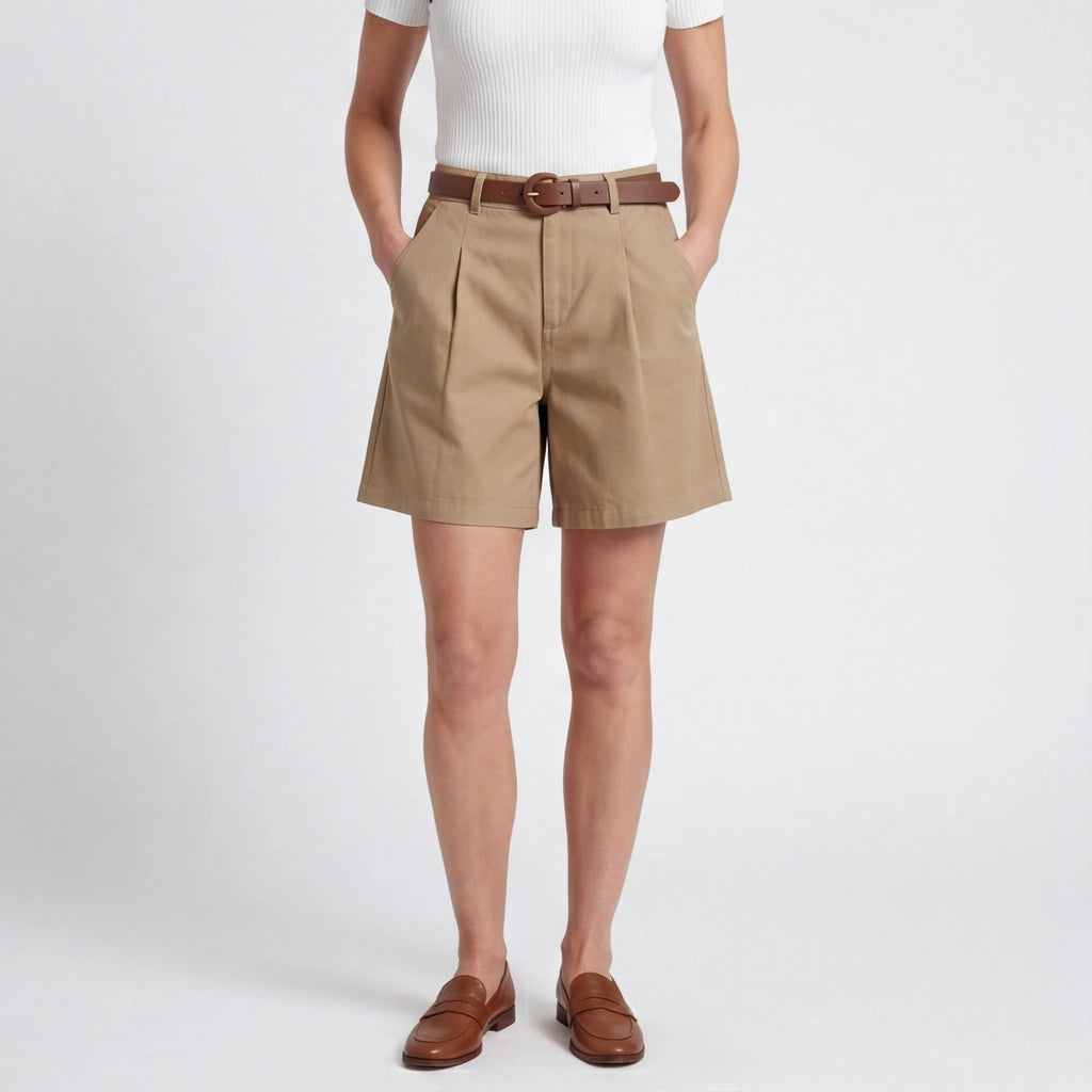 Khaki Cornwall Wide-Leg Cargo Shorts 2