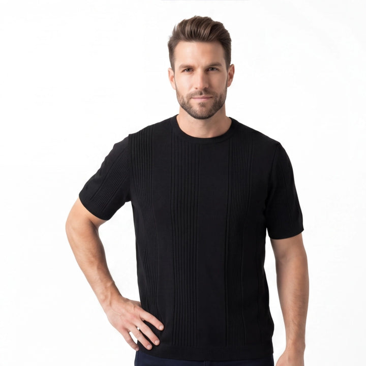 Dawson Striped Silk Knit T-Shirt
