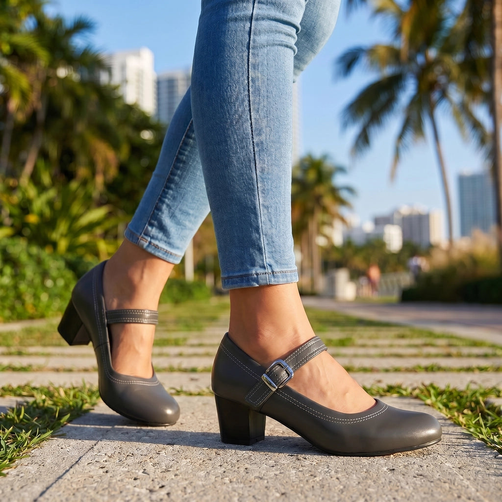 Gresham Buckle Strap Pumps