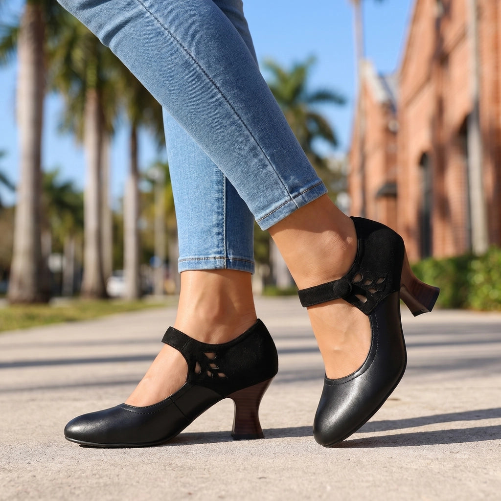Black Norris Mary Jane Heels 1