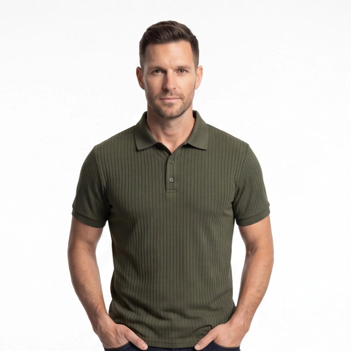 Waverly Striped Knit Polo Shirt