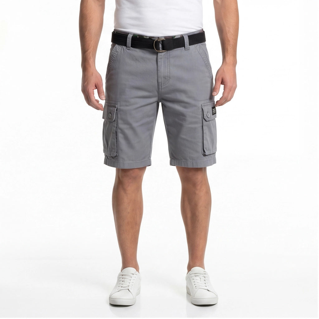 Gray Carmichael Cotton Cargo Shorts 1