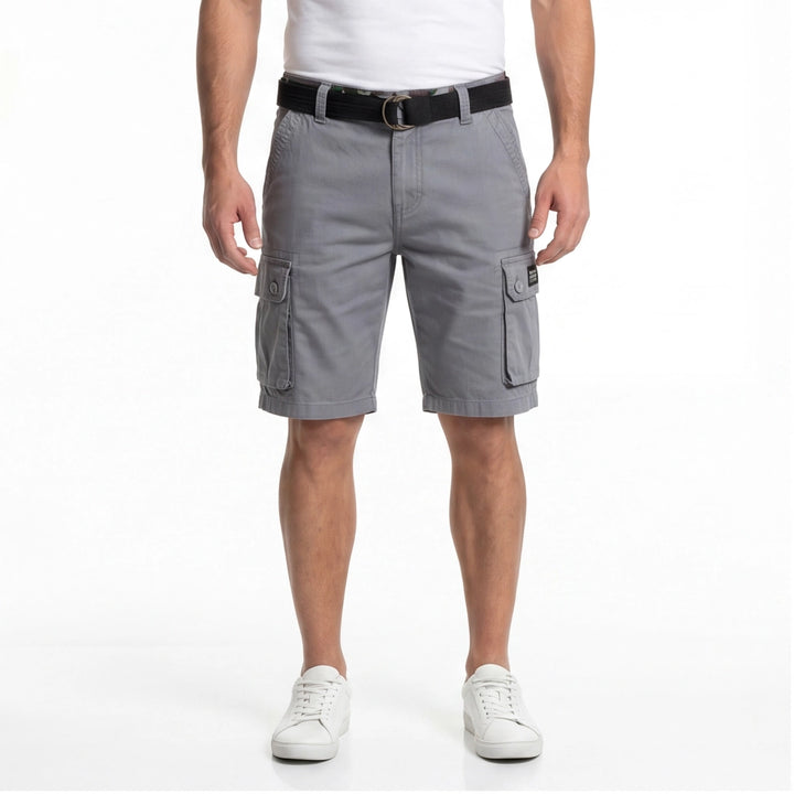 Gray Carmichael Cotton Cargo Shorts 1