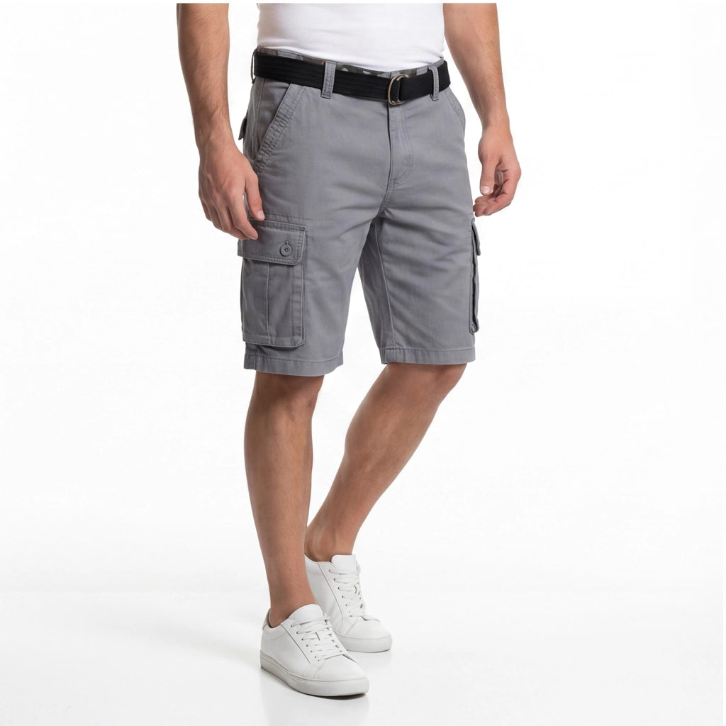 Gray Carmichael Cotton Cargo Shorts 2