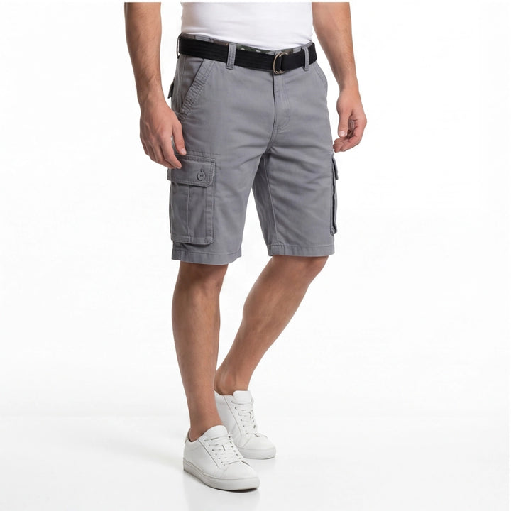 Gray Carmichael Cotton Cargo Shorts 2