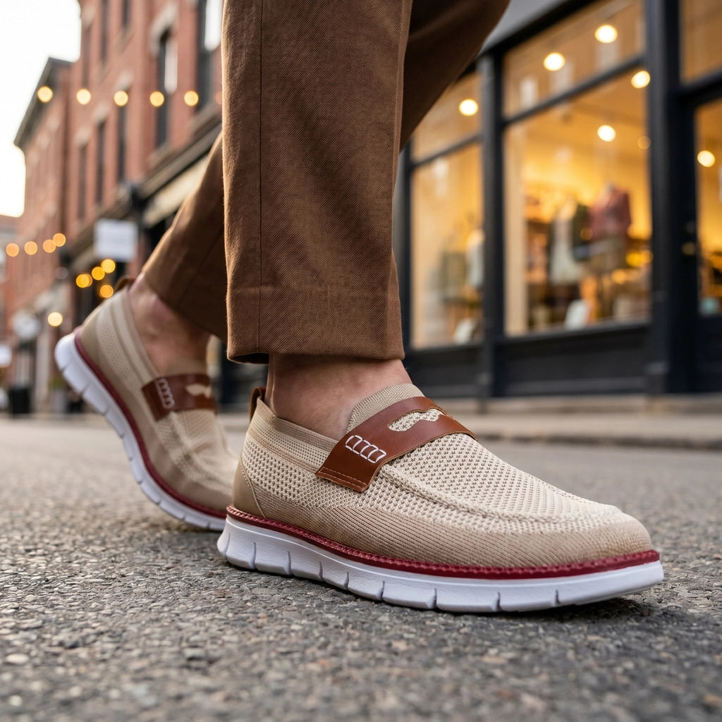 Khaki Lockhart Mesh Knit Sneakers 2