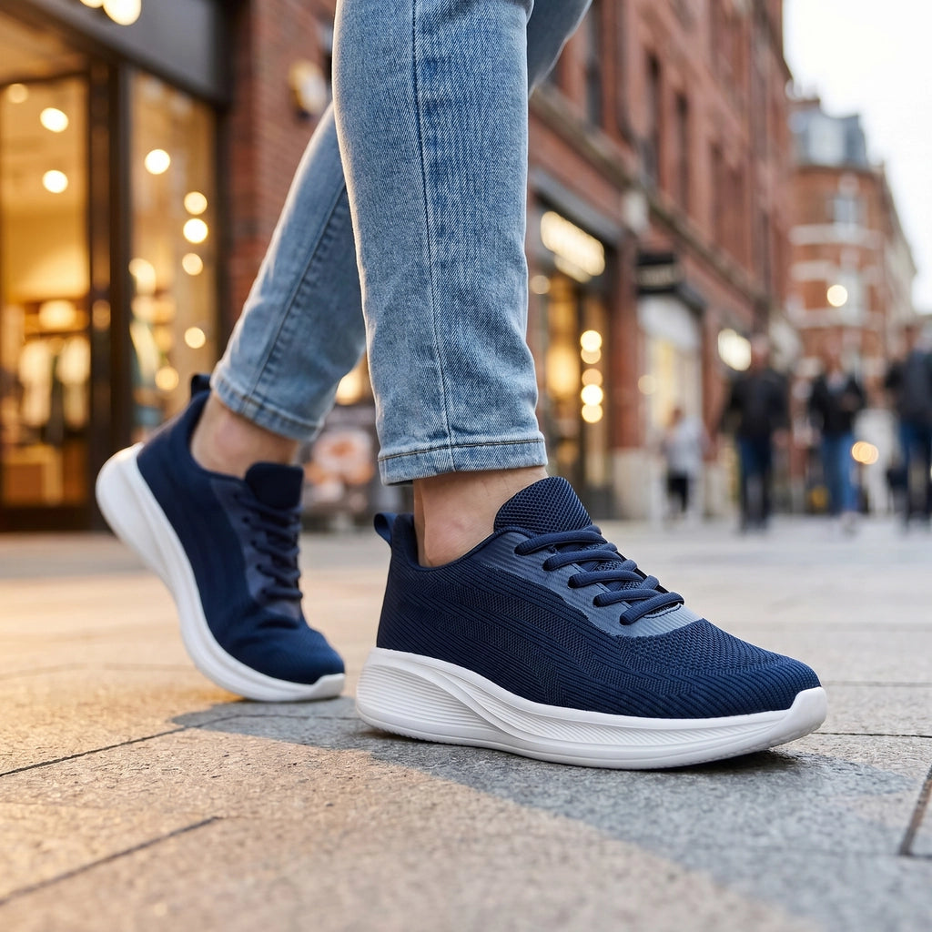 Blue Phillips Wide-Fit Mesh Trainers 2