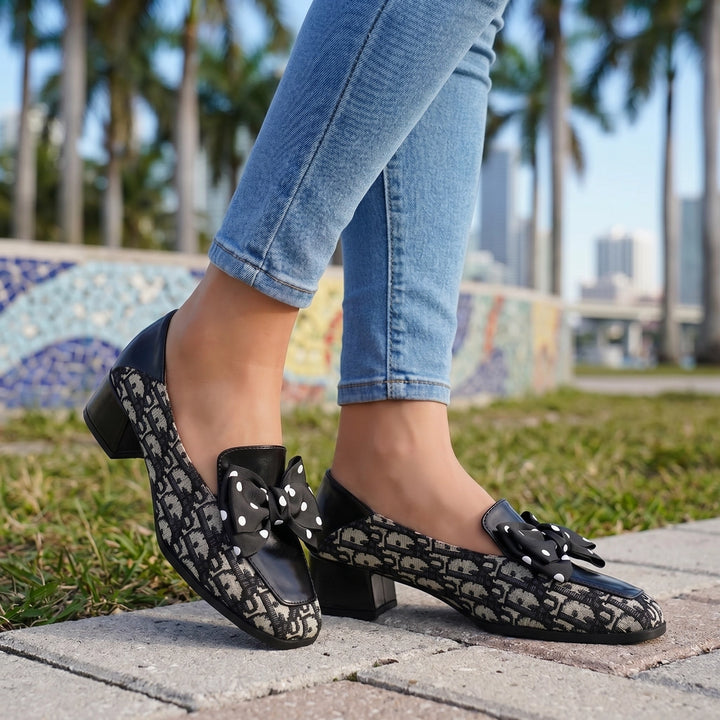 Black Naomi Square-Toe Loafers 6