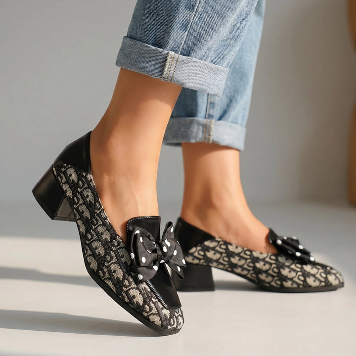 Black Naomi Square-Toe Loafers 5