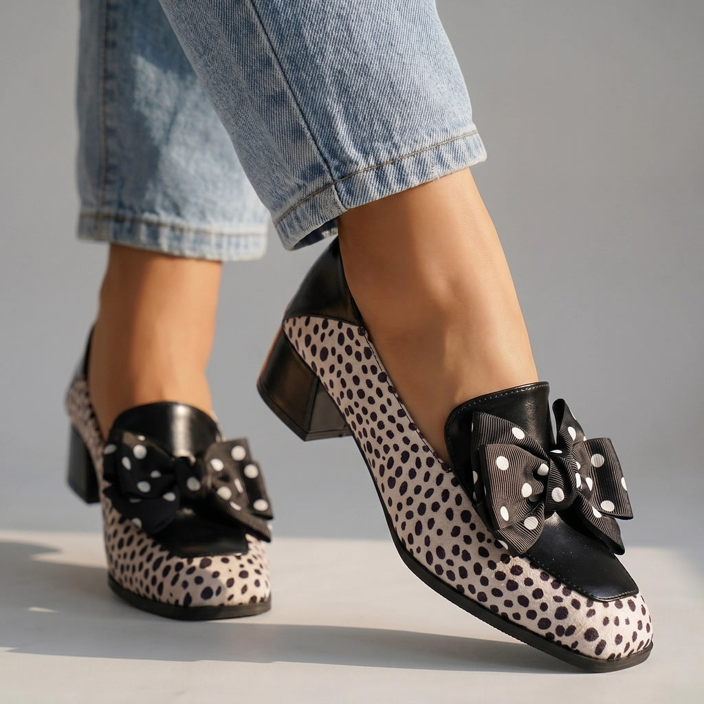 Black Hawkins Square-Toe Block Loafers 4