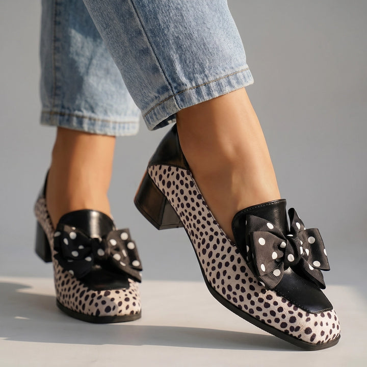 Black Hawkins Square-Toe Block Loafers 4