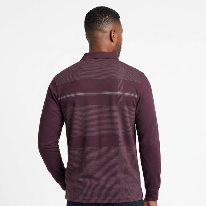 Benton Striped Long-Sleeve Polo
