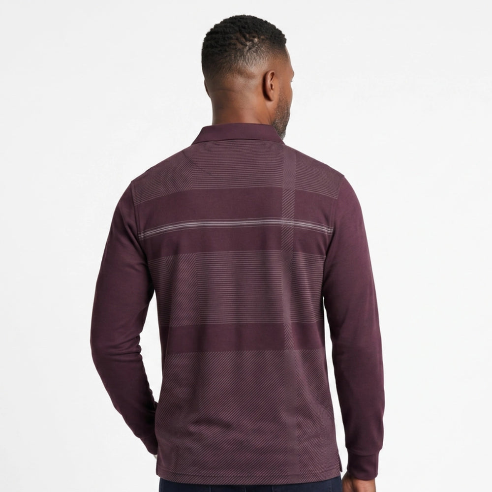 Benton Striped Long-Sleeve Polo