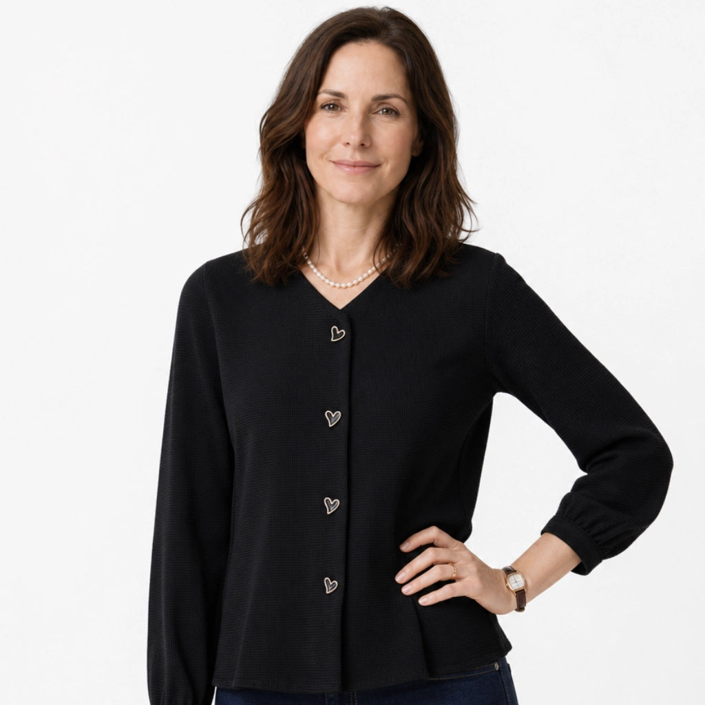 Holman V-Neck Fitted Blouse