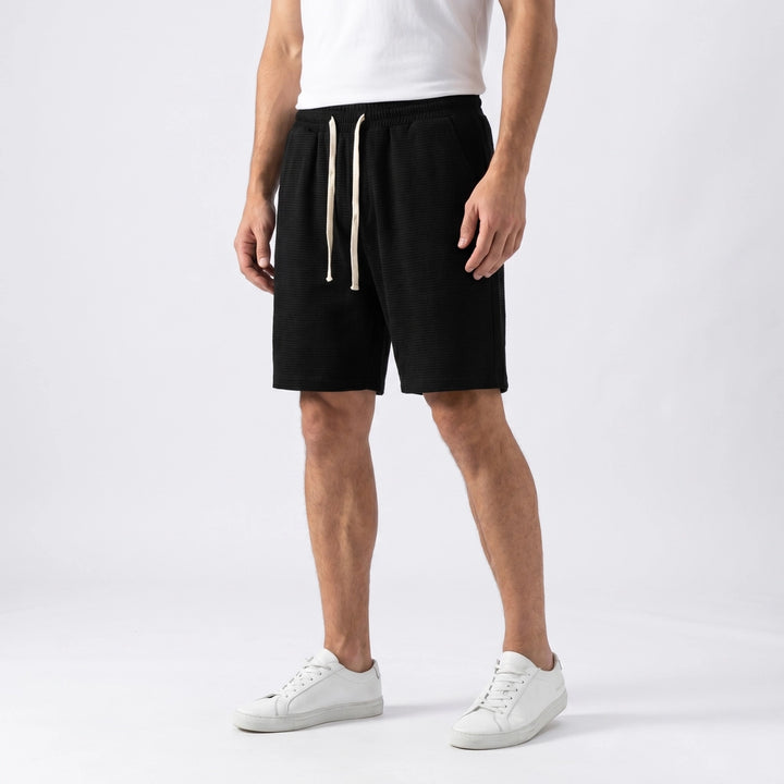 Black Quayle Waffle Knit Shorts 3