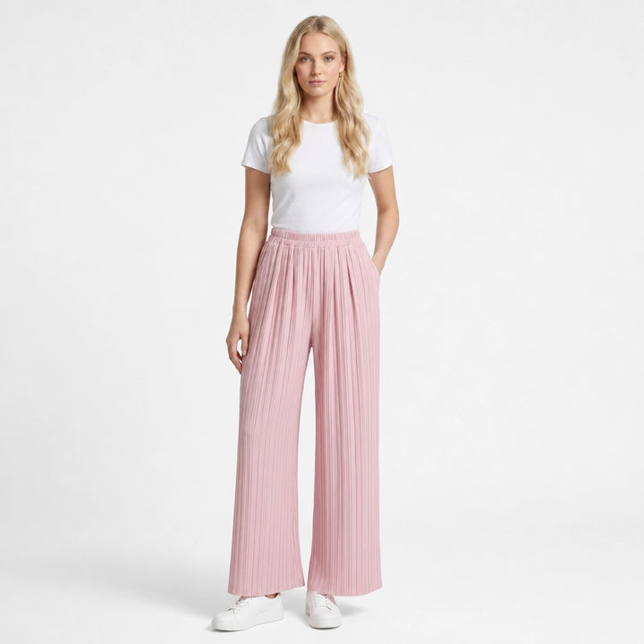 Carrington Wide-Leg Pleated Trousers