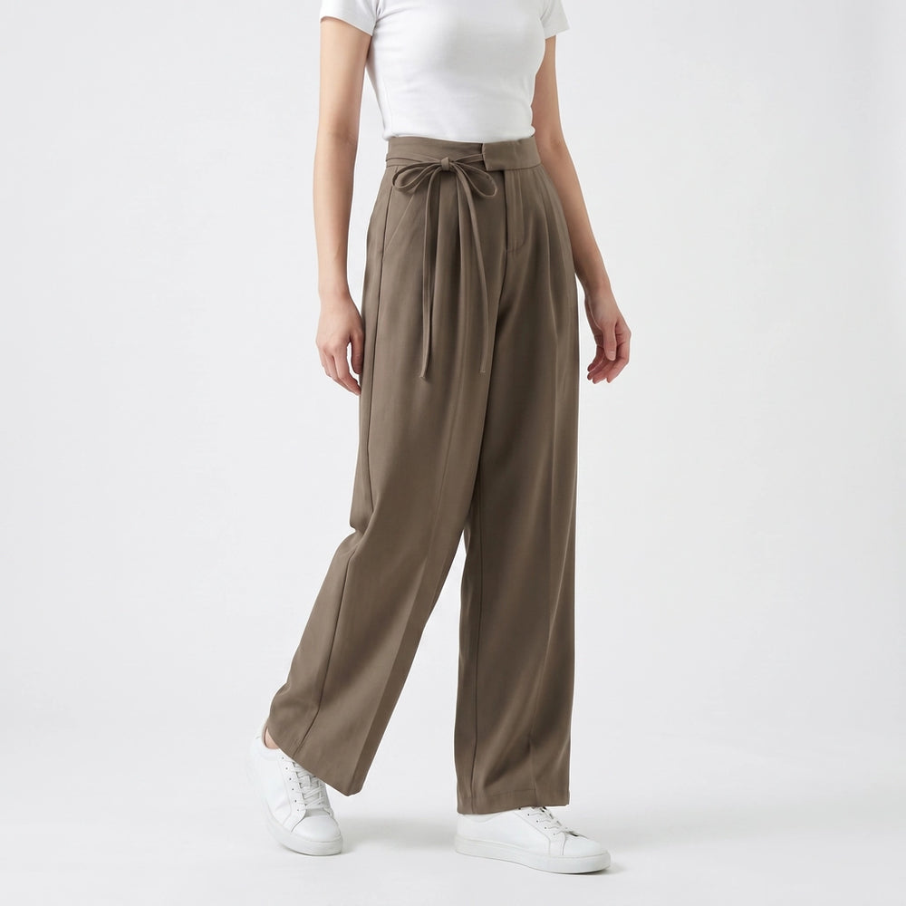 Khaki Spencer Straight-Leg Trousers 3