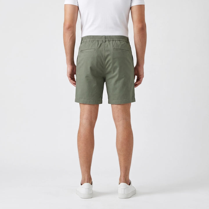 Green Wyeth Cotton Straight Shorts 4