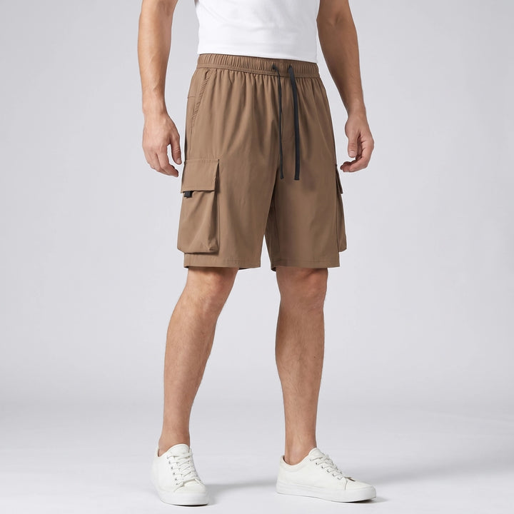 Brown Ellison Ice Silk Cargo Shorts 3