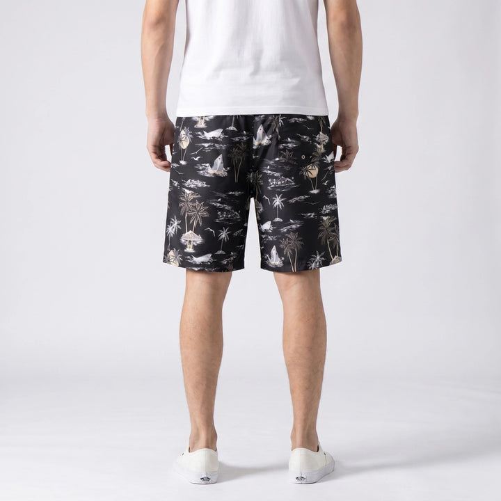 K5129 Black Tess Straight-Leg Swim Shorts 5