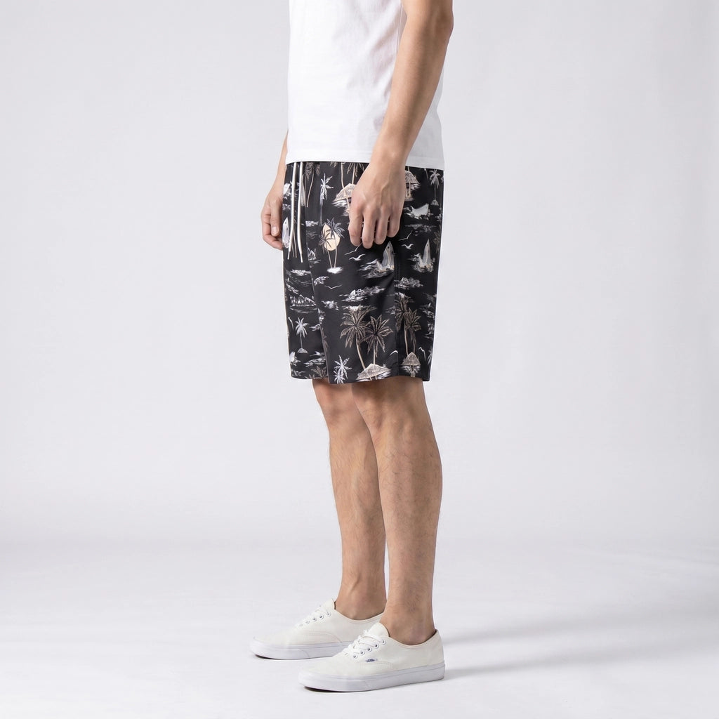 K5129 Black Tess Straight-Leg Swim Shorts 6
