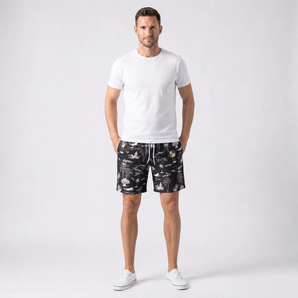 Tess Straight-Leg Swim Shorts