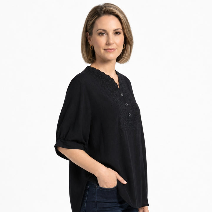 Calvin V-Neck Linen Top